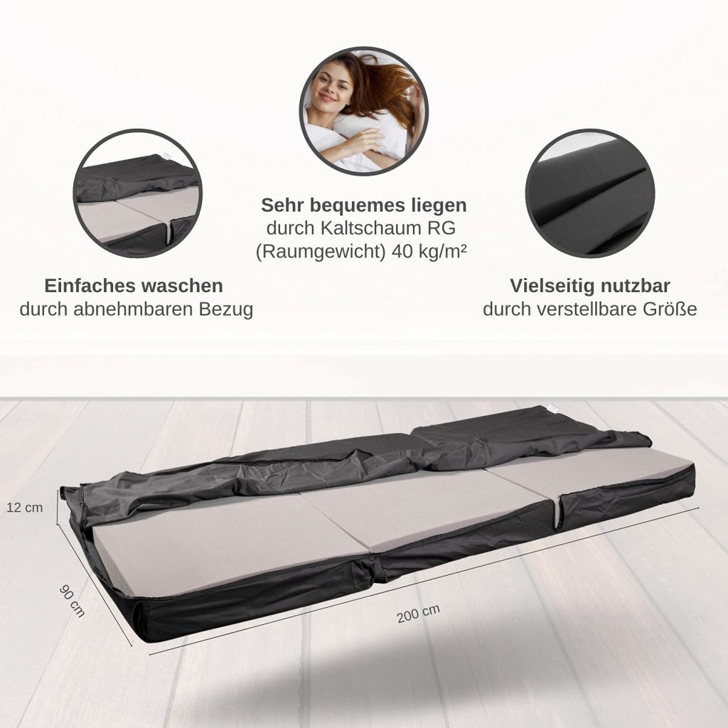 Klappmatratze 90x200: Dein flexibler Schlafplatz für Gäste, Reisen und mehr!