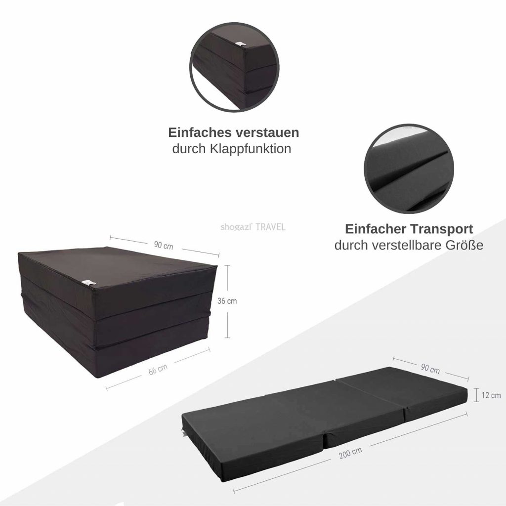 Klappmatratze 90x200: Dein flexibler Schlafplatz für Gäste, Reisen und mehr!